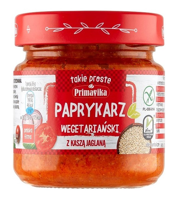 Paprykarz wegetariański z kaszą jaglaną 160 g