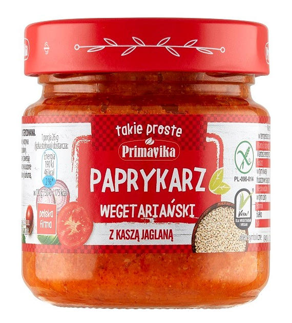 Paprykarz wegetariański z kaszą jaglaną 160 g