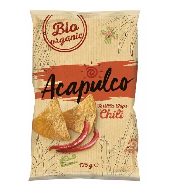 Nachosy o smaku chili BIO 125 g