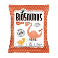 Chrupki kukurydziane Dinozaury o smaku ketchupowym BEZGL. BIO 15 g