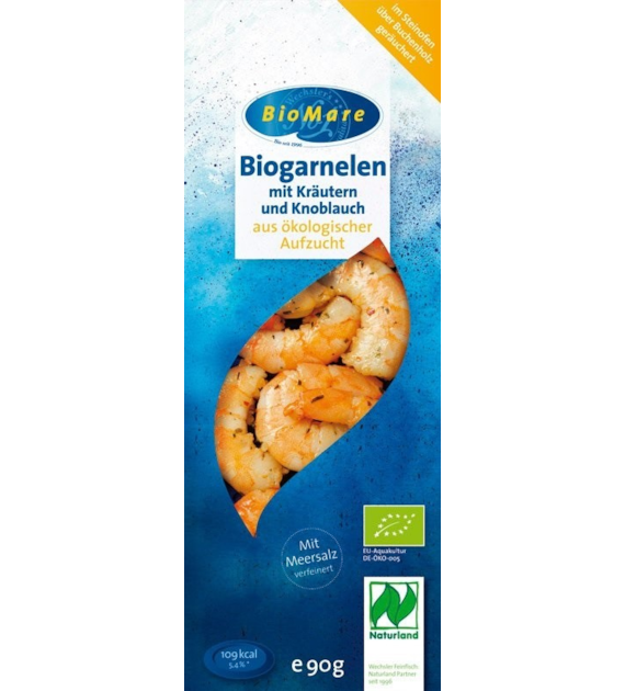 Krewetki wędzone z ziołami i czosnkiem BIO 90 g