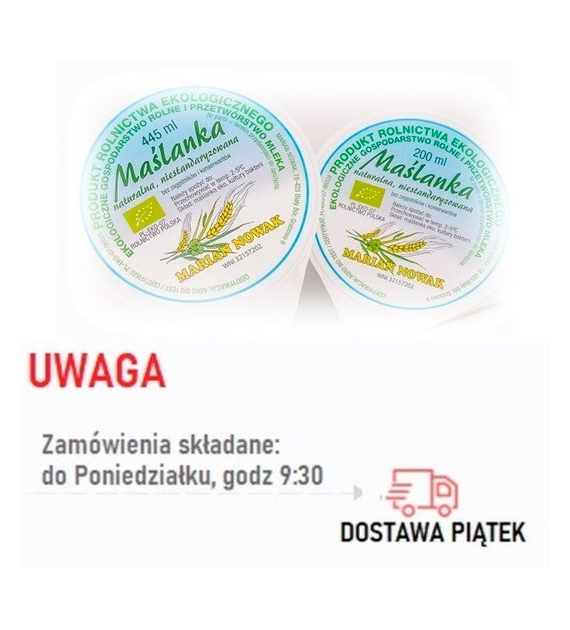 Maślanka naturalna BIO 445 ml