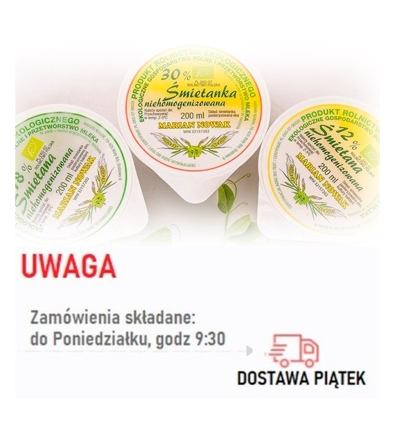 Śmietana 18%  BIO 200 ml