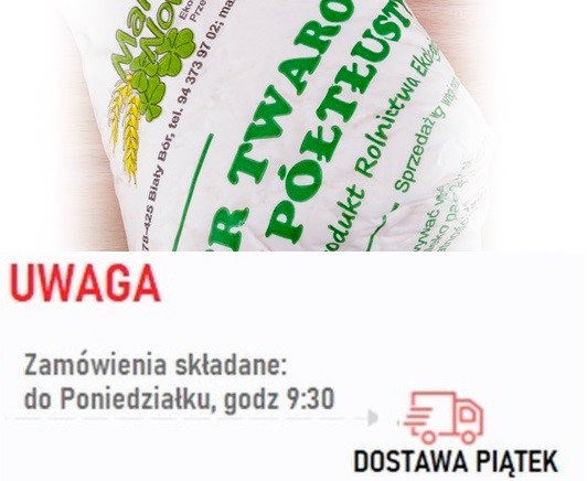 Twaróg półtłusty BIO