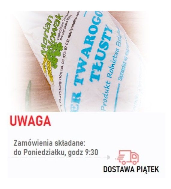 Twaróg tłusty BIO