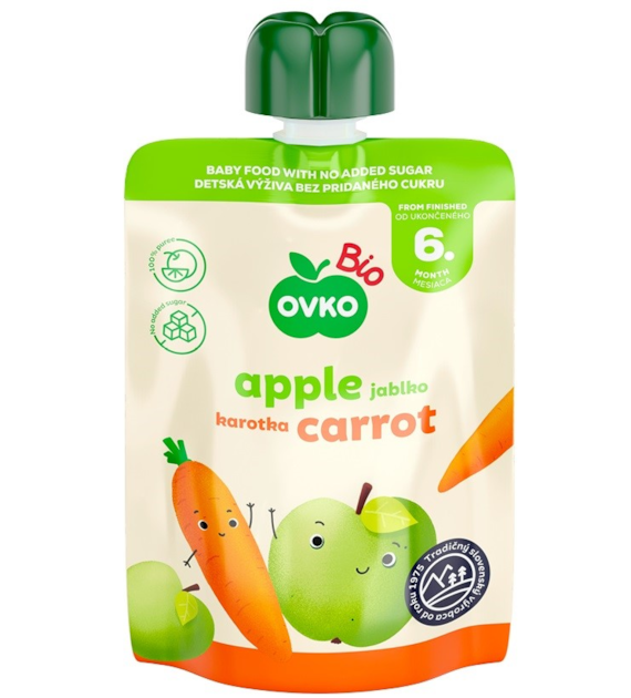 Przecier jabłko-marchew po 6 miesiącu życia BIO 90 g
