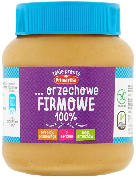 Pasta orzechowa firmowa 100%  z orzeszków arachidowych 350 g