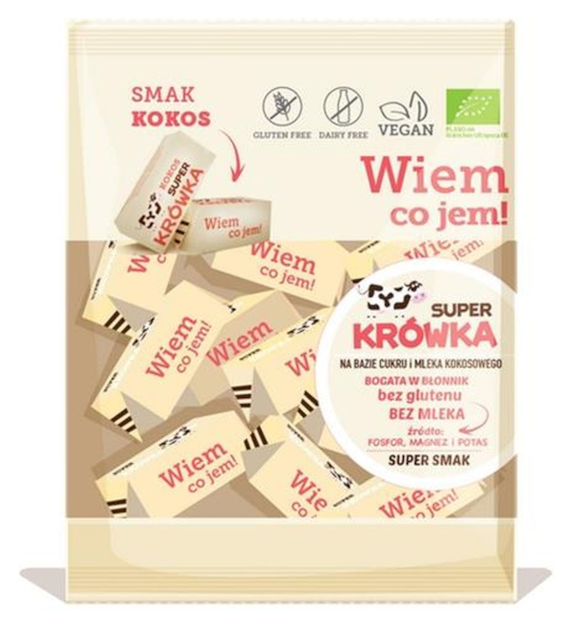 Krówki bezmleczne kokosowe BEZGL. BIO 150 g