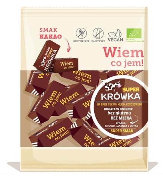 Krówki bezmleczne kakaowe BEZGL. BIO 150 g