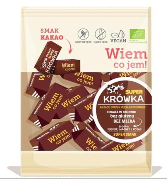 Krówki bezmleczne kakaowe BEZGL. BIO 150 g