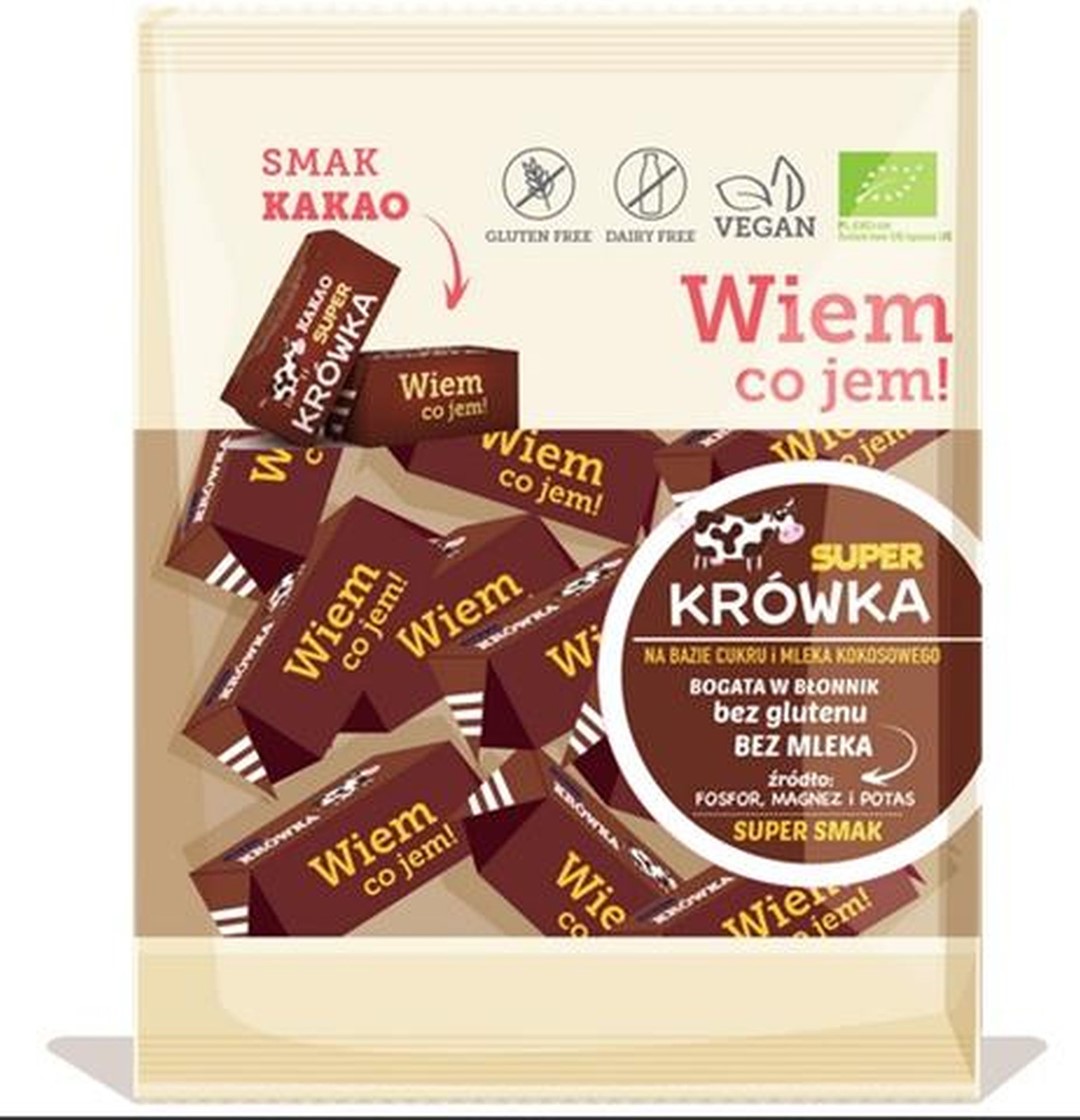 Krówki bezmleczne kakaowe BEZGL. BIO 150 g