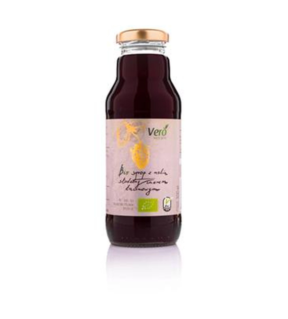 Syrop z malin słodzony cukrem trzcinowym BIO 300 ml