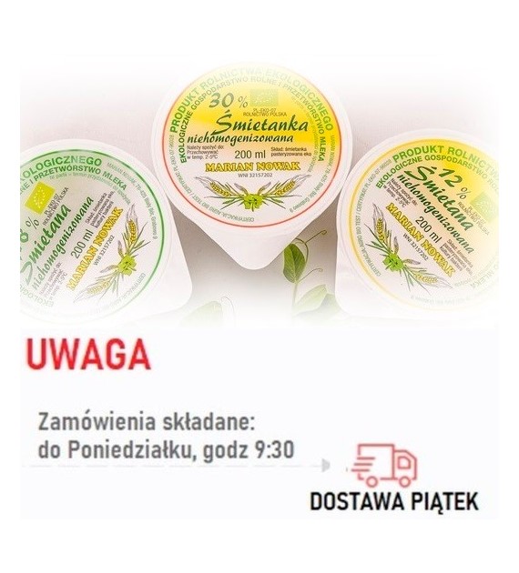 Śmietanka 30%  BIO 445 ml