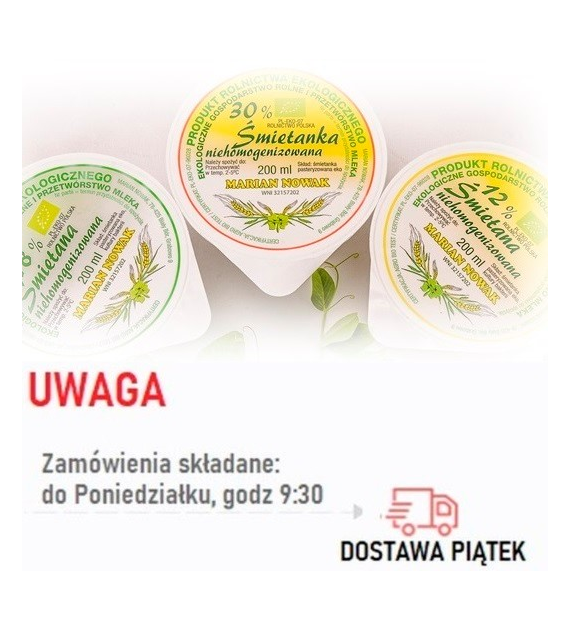 Śmietanka 30%  BIO 445 ml
