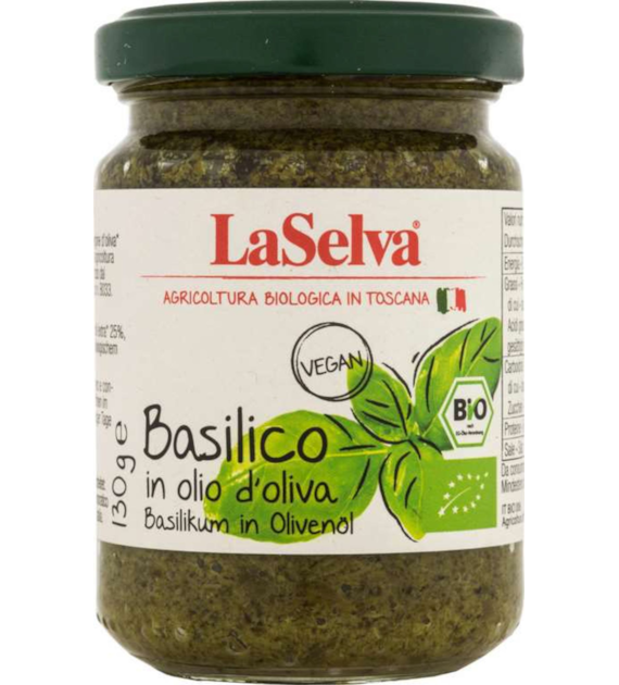 Bazylia w oliwie z oliwek BIO 130 g