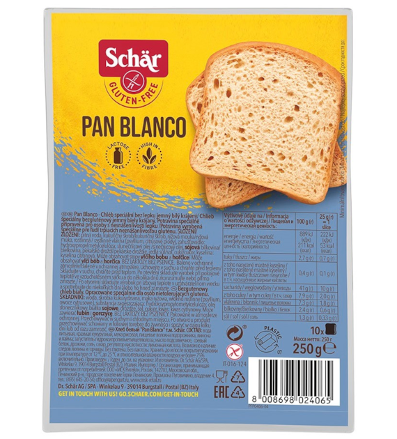 Pan Blanco- chleb biały BEZGL. 250 g