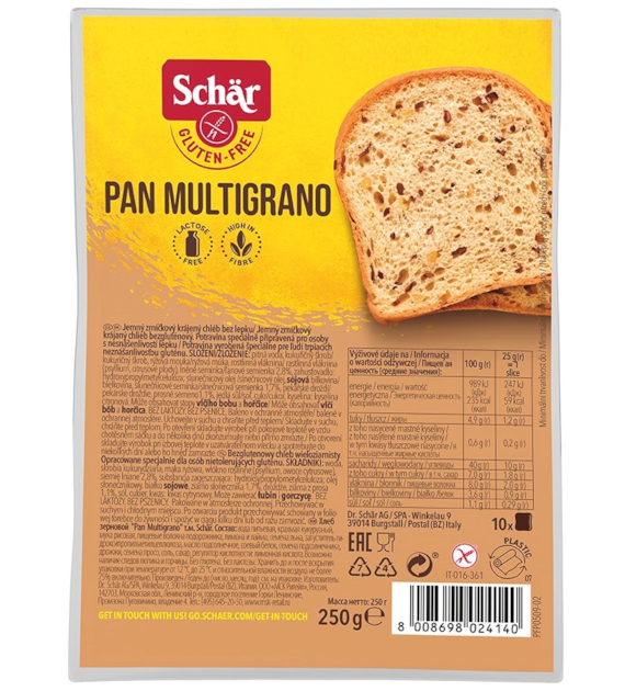 Pan Multigrano- chleb wieloziarnisty BEZGL. 250 g