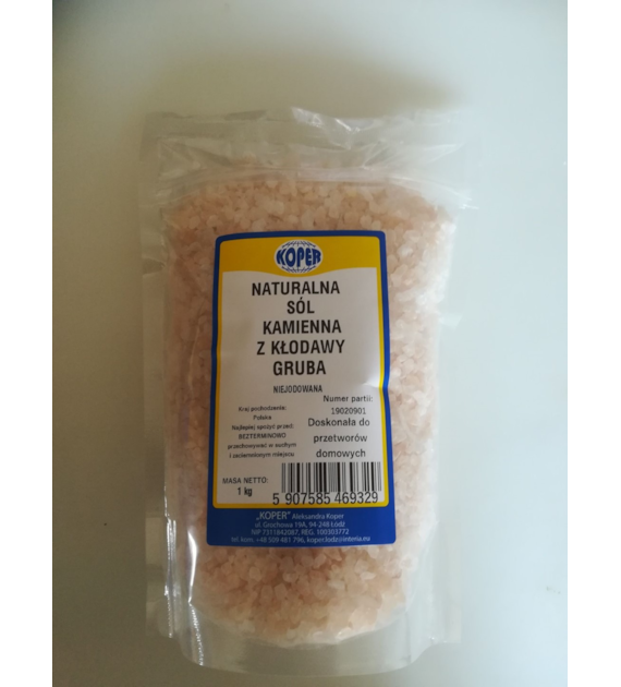 Sól naturalna kamienna z Kłodawy gruba 1 kg
