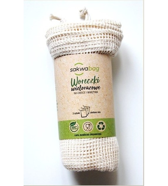 Woreczki wielorazowe rozmiar 25x30 zestaw 3 szt