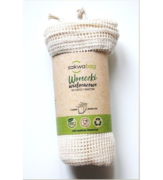Woreczki wielorazowe rozmiar 25x30 zestaw 3 szt
