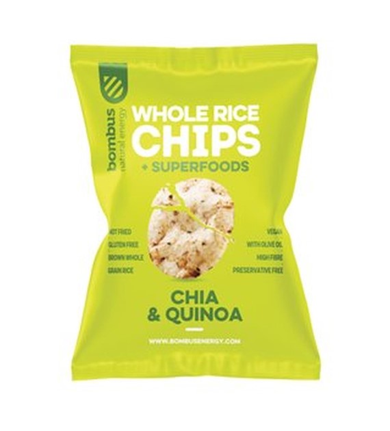 Chipsy ryżowe pełnoziarniste z chia i quinoa BEZGL. 60 g