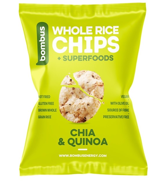 Chipsy ryżowe pełnoziarniste z chia i quinoa BEZGL. 60 g