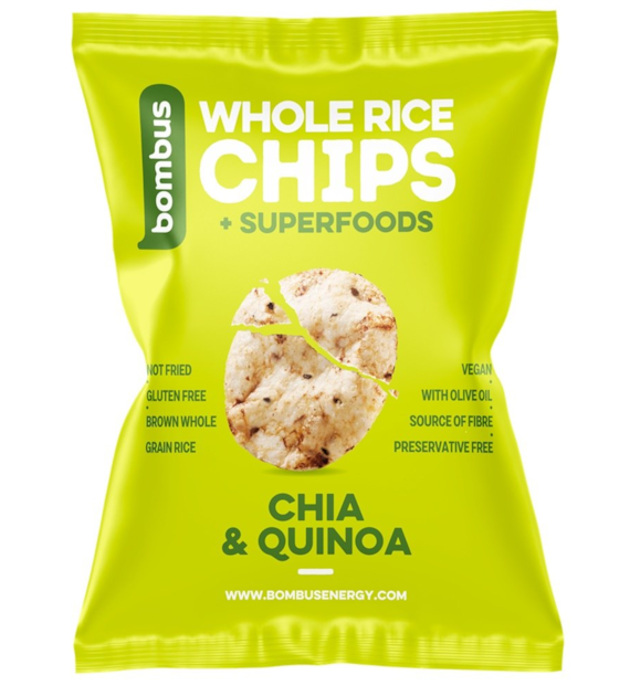 Chipsy ryżowe pełnoziarniste z chia i quinoa BEZGL. 60 g