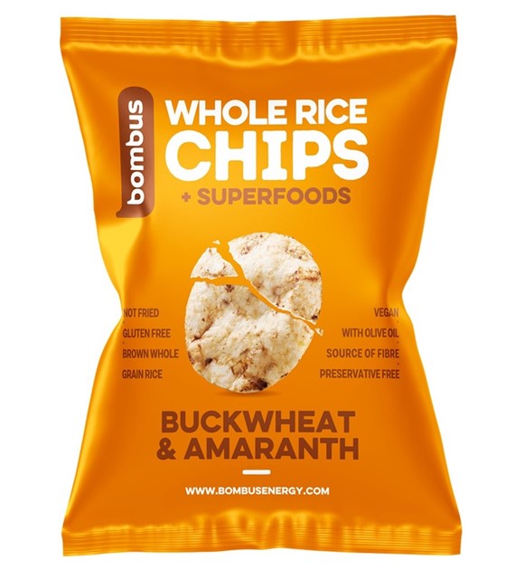 Chipsy ryżowe pełnoziarniste z gryką i amarantusem BEZGL. 60 g