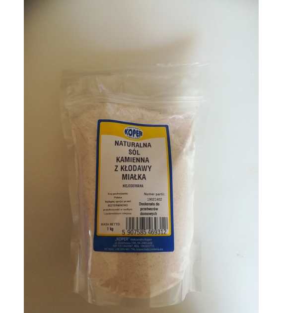 Sól naturalna kamienna z Kłodawy miałka 1 kg