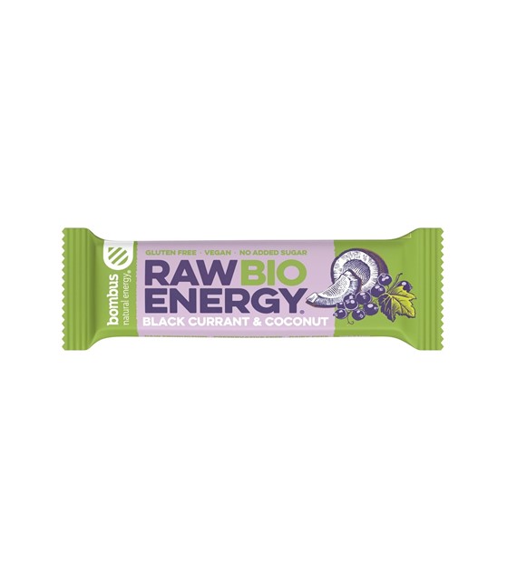 Baton RAW ENERGY BIO czarna porzeczka-kokos BEZGL. BIO 50 g