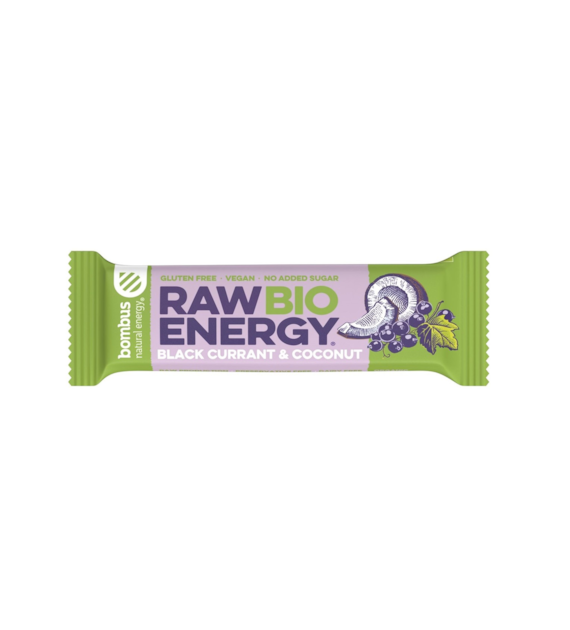 Baton RAW ENERGY BIO czarna porzeczka-kokos BEZGL. BIO 50 g
