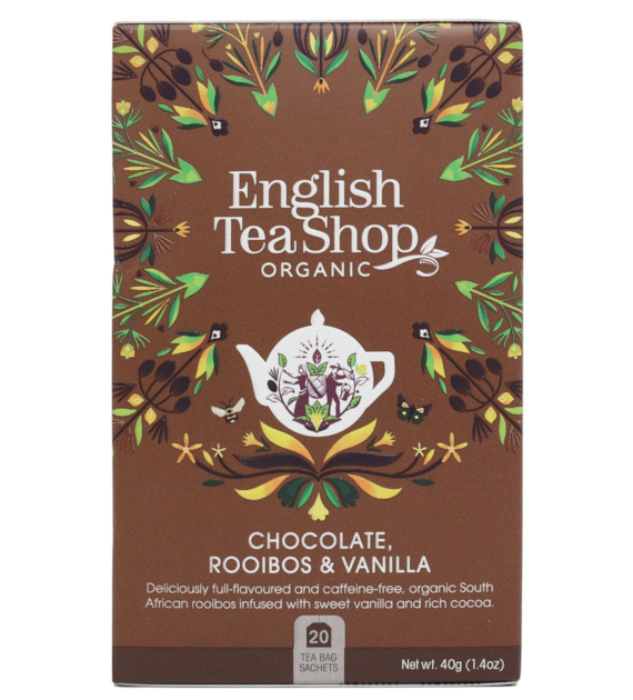 Herbatka ziołowa rooibos z ziarnami kakaowca i laską wanilii (20x2) BIO 40 g