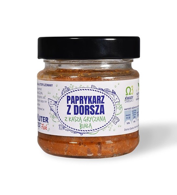 Paprykarz z dorsza z kaszą gryczaną białą 155g