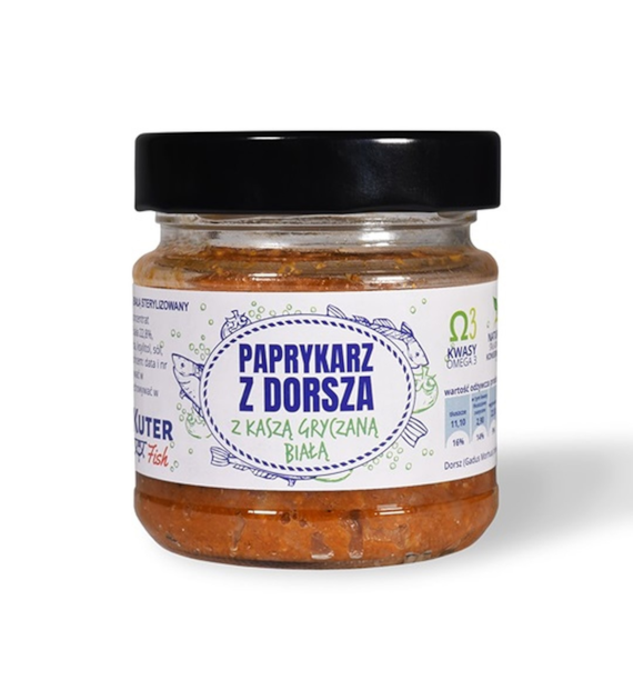 Paprykarz z dorsza z kaszą gryczaną białą 155g