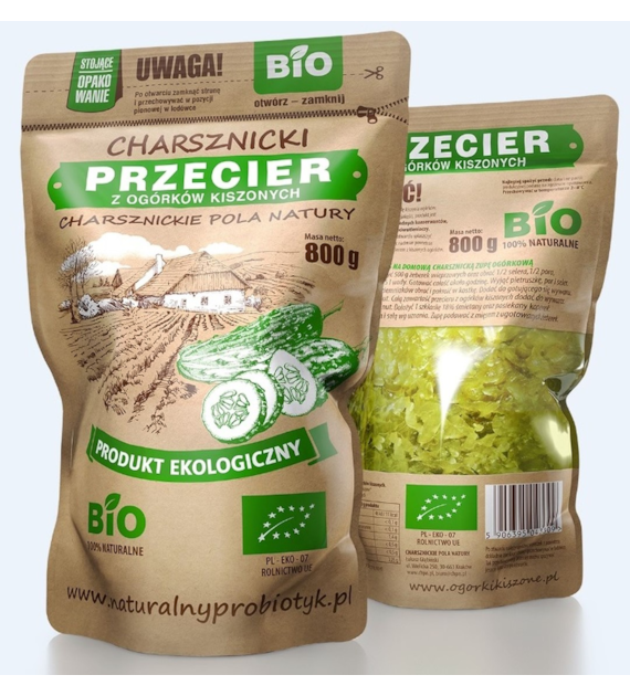 Przecier z ogórków kiszonych BIO 800 g
