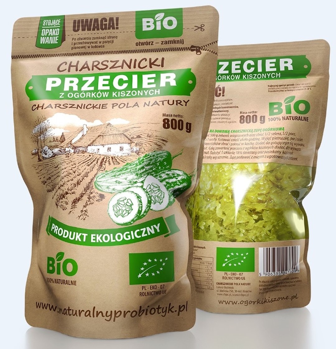 Przecier z ogórków kiszonych BIO 800 g