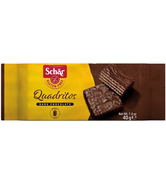 Quadritos- wafelki w czekoladzie BEZGL. 40 g