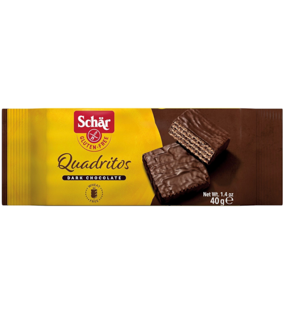 Quadritos- wafelki w czekoladzie BEZGL. 40 g