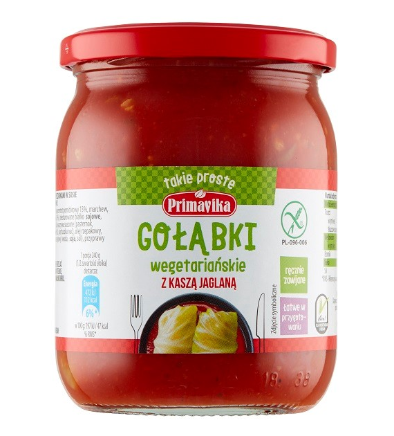 Gołąbki wegetariańskie z kaszą jaglaną BEZGL 480 g