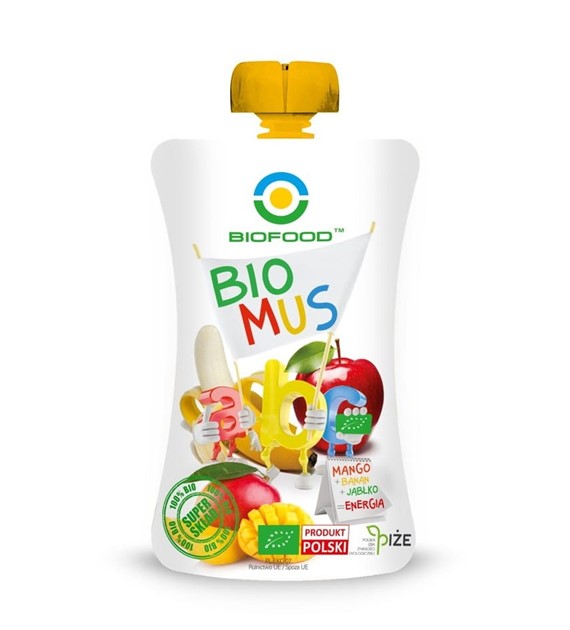 Mus Mango Bananowo Jabłkowy BIO 90 g