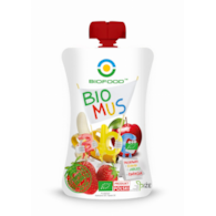 Mus Truskawkowo Bananowo Jabłkowy BIO 90 g