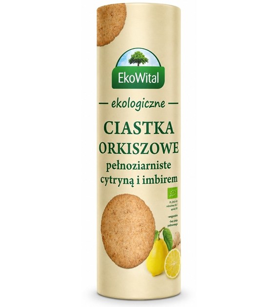 Ciastka orkiszowe pełnoziarniste z cytryną i imbirem BIO 250 g