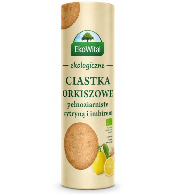 Ciastka orkiszowe pełnoziarniste z cytryną i imbirem BIO 250 g