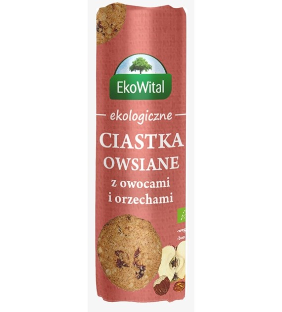 Ciastka owsiane z owocami i orzechami BIO 250 g