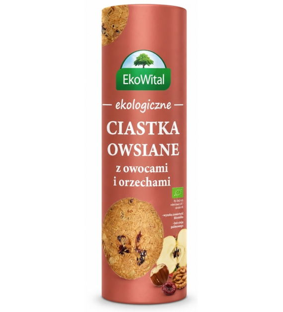 Ciastka owsiane z owocami i orzechami BIO 250 g