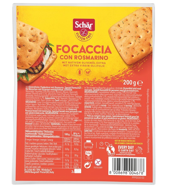 Focaccia z rozmarynem BEZGL. 200 g