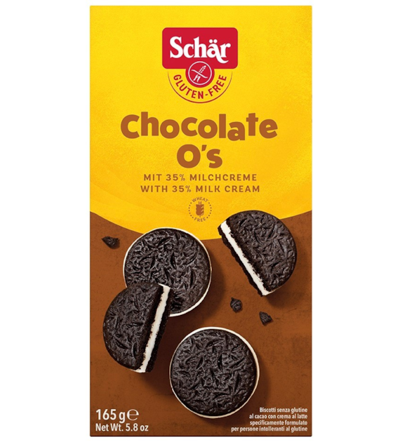 Chocolate O's- ciastka z kremem mlecz.BEZGL.165 g