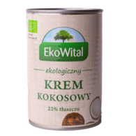 Krem kokosowy 22% tłuszczu ( mleczko kokosowe ) BIO 400 ml