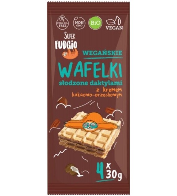 Wafelki z kremem słodzonym daktylem BIO 4x30g