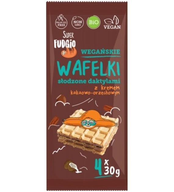 Wafelki z kremem słodzonym daktylem BIO 4x30g